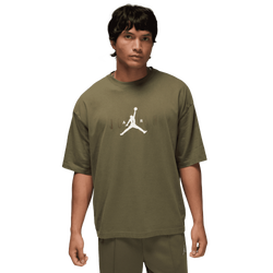Men's - Jordan Brooklyn Air Oversized Crew  - Medium Olive/Baroque Brown