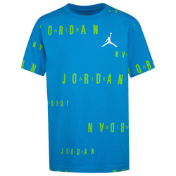 Boys' Grade School - Jordan Floater All Over Print T-Shirt - Blue/Yellow