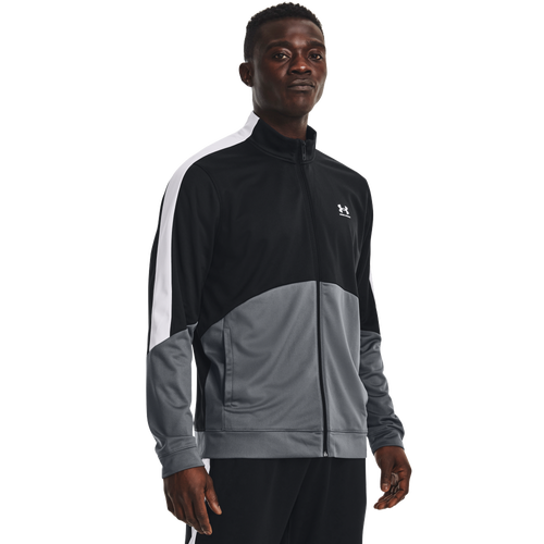 

Under Armour Mens Under Armour Tricot Fashion Jacket - Mens Grey/Black Size M