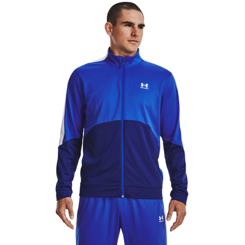 

Under Armour Mens Under Armour Tricot Fashion Jacket - Mens Blue/Blue Size L