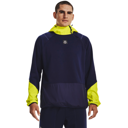 

Under Armour Mens Under Armour Rush Fleece Hoodie - Mens Navy/Yellow Size S