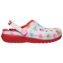 Girls' Grade School - Crocs Classic Lined Sweethearts Clog - White/Red