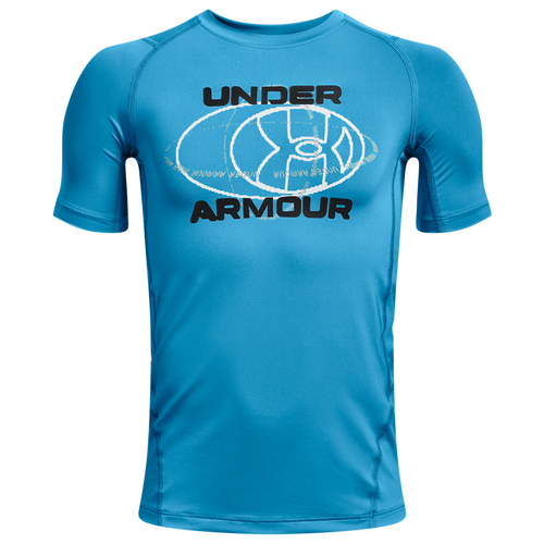 Under Armour Boys   Heatgeararmour Novelty Short Sleeve T-shirt In Capri/black