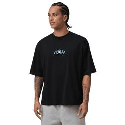 Men's - Jordan Back Stretch Oversized Short Sleeve Crew  - University Blue/Black