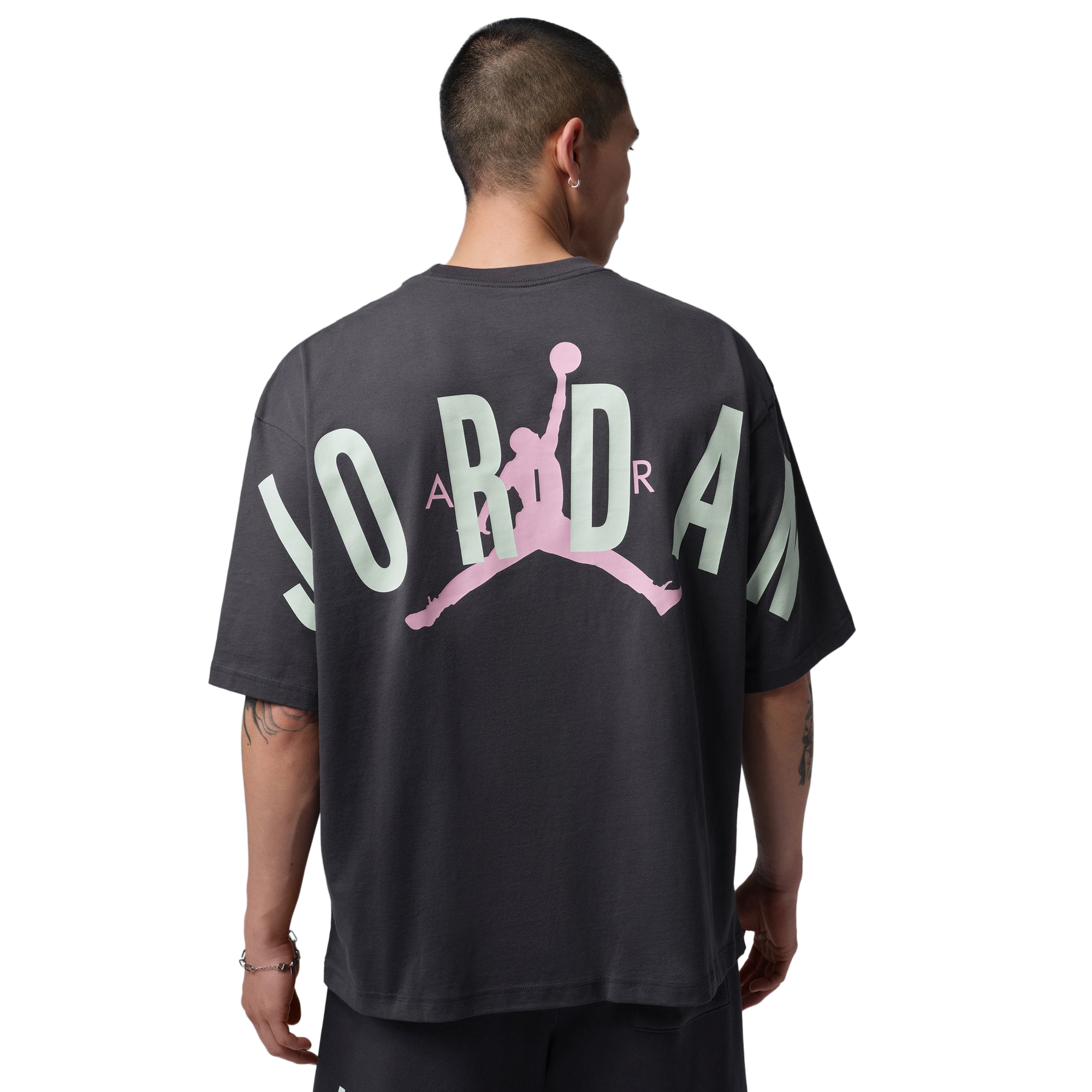 Jordan Back Stretch Oversized Short Sleeve Crew  - Men's