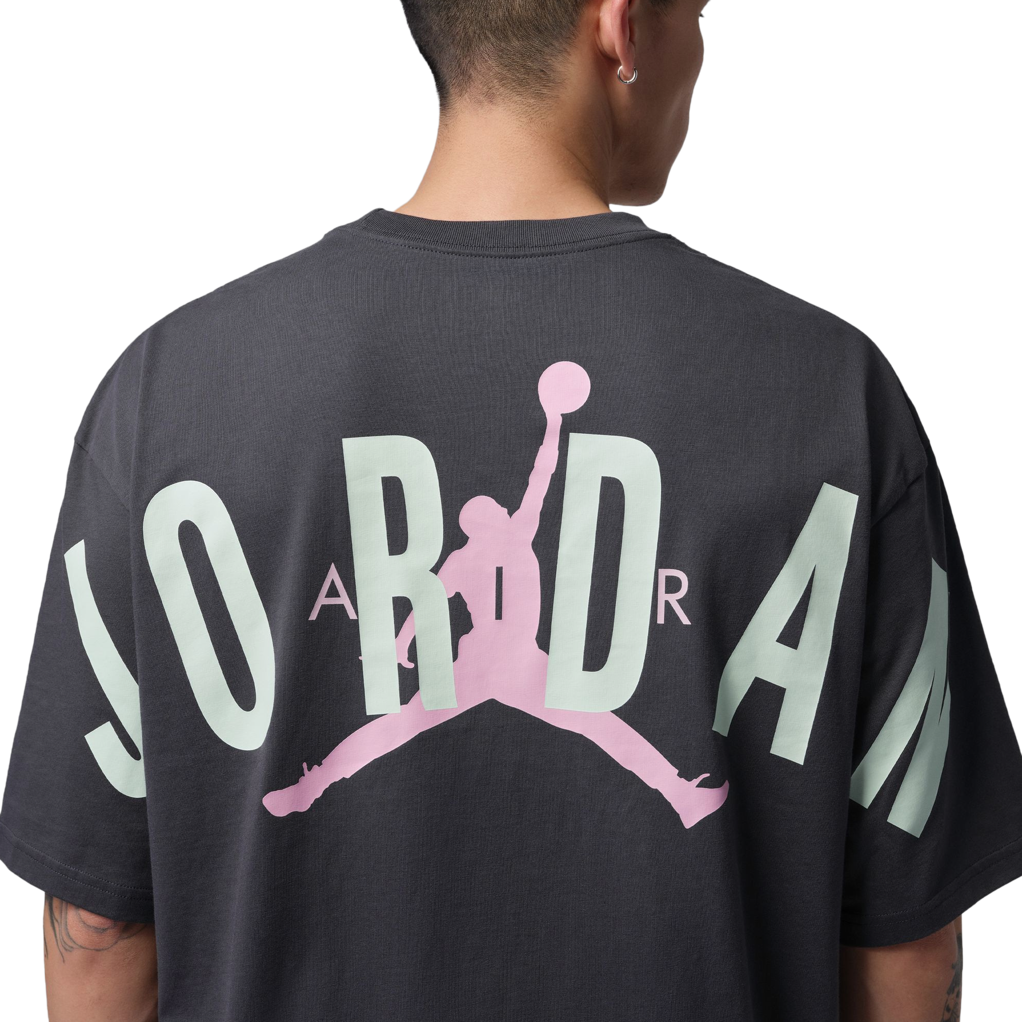 Jordan Back Stretch Oversized Short Sleeve Crew  - Men's