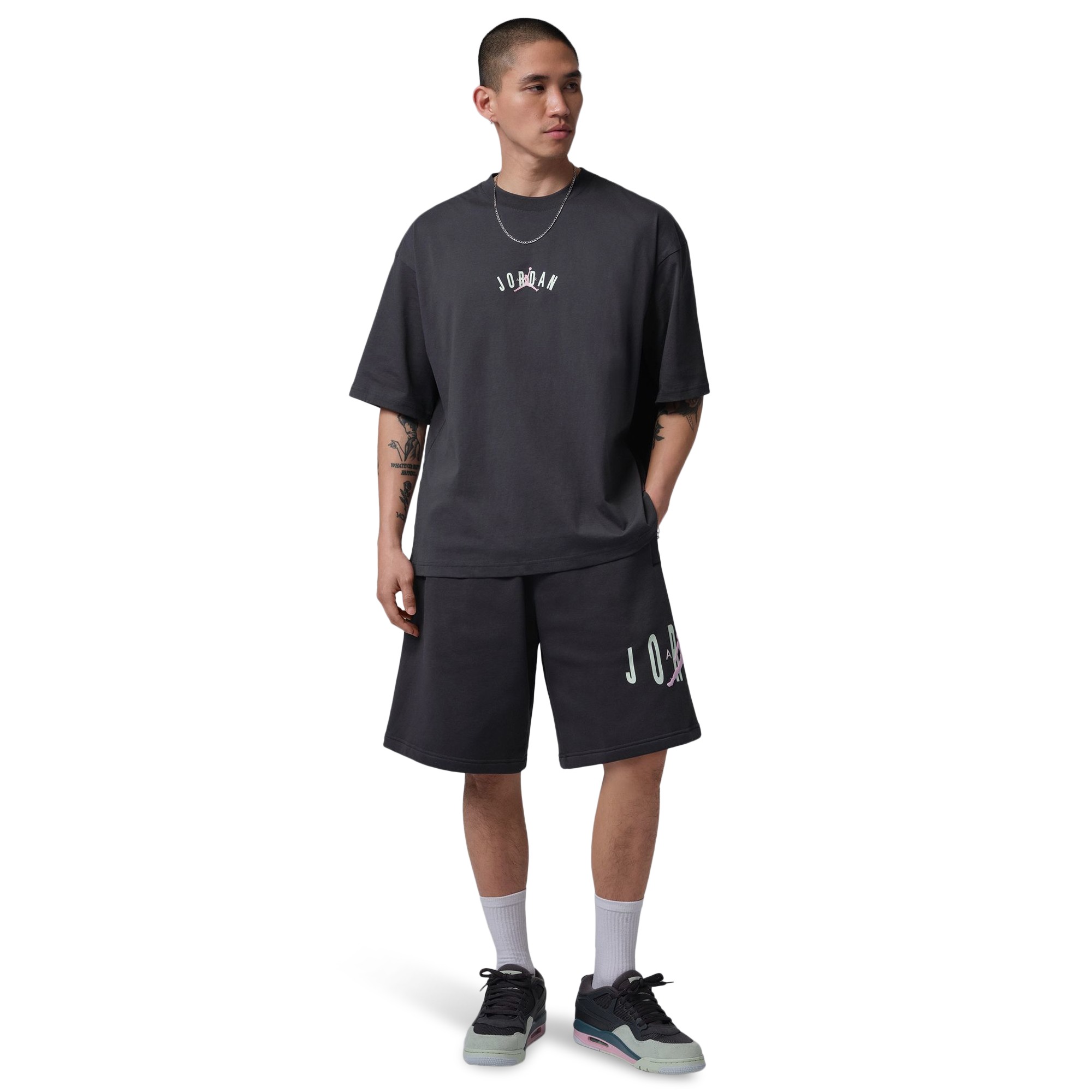 Jordan Back Stretch Oversized Short Sleeve Crew  - Men's