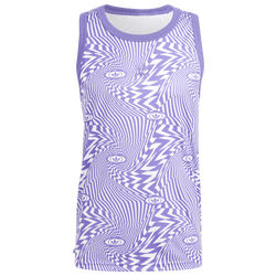 Men's - adidas Originals All Over Print Tank  - Purple/White
