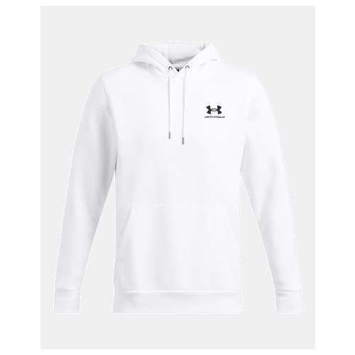 

Under Armour Mens Under Armour Essential Fleece Hoodie - Mens White/Black Size M