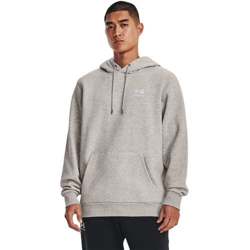 

Under Armour Mens Under Armour Essential Fleece Hoodie - Mens Ghost Gray Heather/White Size M