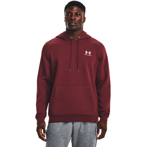 

Under Armour Mens Under Armour Essential Fleece Hoodie - Mens Chestnut Red/White Size L