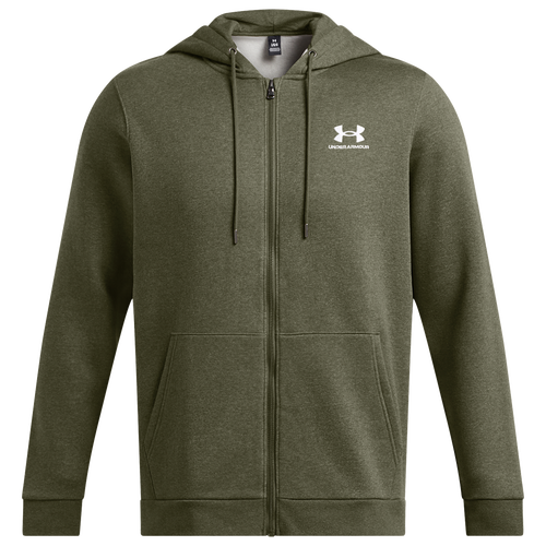 

Under Armour Mens Under Armour Essential Fleece Full-Zip Hoodie - Mens Marine Od Green/White Size 3XL