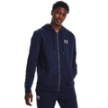 Under Armour Essential Fleece Full-Zip Hoodie - Under Armour White/Midnight Navy