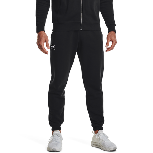 

Under Armour Mens Under Armour Essential Fleece Joggers - Mens White/Black Size MT