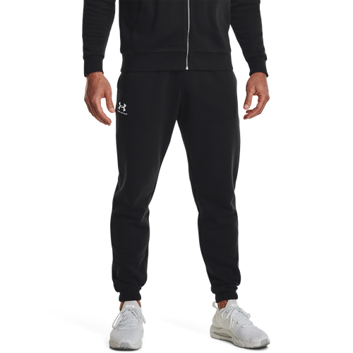 Under Armour Mens  Essential Fleece Joggers In Black/white