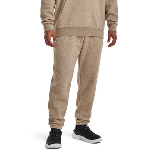 MENS - Under Armour Essential Fleece Joggers - White/Sahara
