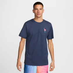 Men's - Nike NSW Vibes Short Sleeve Crew T-Shirt  - Thunder Blue/Pink