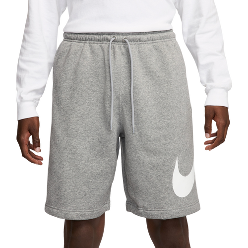 Nike Men's Club Graphic Shorts - Size M - Light Smoke Gray/White/Dark Gray Heather