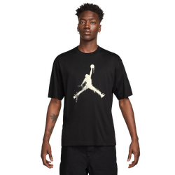 Men's - Jordan Brooklyn Collegiate Jumpman Short Sleeve Crew  - Sail/Black