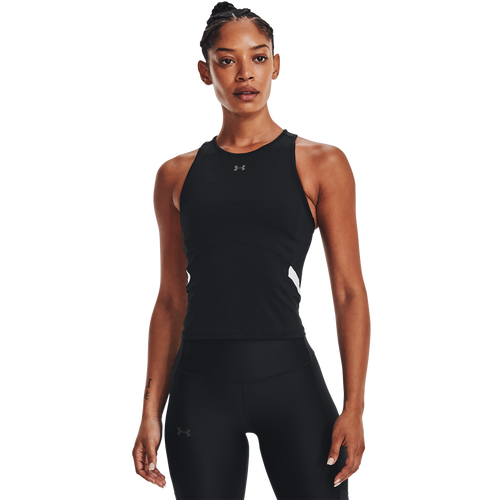 

Under Armour Womens Under Armour Mesh Tank - Womens Black/White/Jet Gray Size M