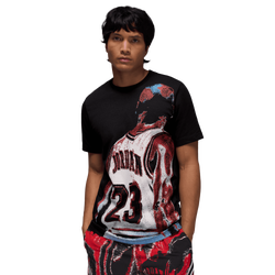 Pour hommes - Jordan Haut à col ras du cou à manches courtes à imprimé sport Dri-FIT - Black/Sail