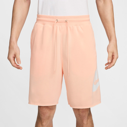 Men's - Nike Club Alumni FT Shorts  - Washed Coral/Washed Coral/White
