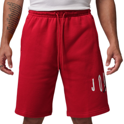 Men's - Jordan Brooklyn Stretch Fleece Short  - Gym Red/Black