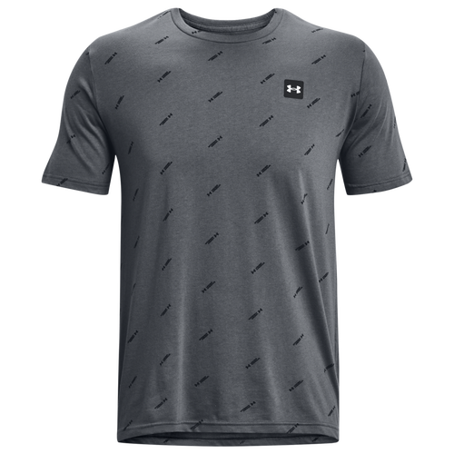 

Under Armour Mens Under Armour Micro Branded AOP Short Sleeve T-Shirt - Mens Grey/Grey Size M