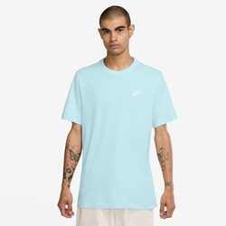 Men's - Nike NSW Club Short Sleeve T-Shirt  - Glacier Blue/White