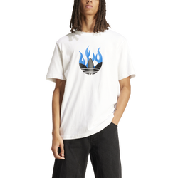 Men's - adidas Originals Flames Logo T-Shirt - Black/White