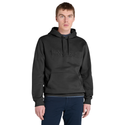 Men's - Timberland Embroidered Pullover Hoodie  - Black/Black