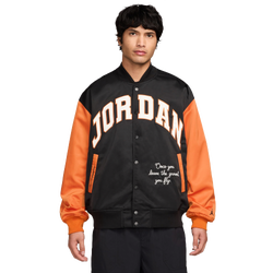 Men's - Jordan Brooklyn Collegiate Varsity Jacket  - Orange/Black