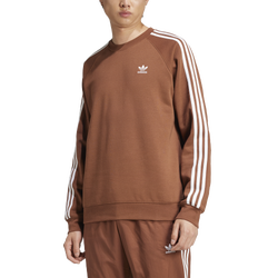 Men's - adidas Originals 3 Stripes Fleece Crew - Preloved Brown