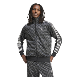 Men's - adidas Originals Firebird Mono Track Top - Gray/Black