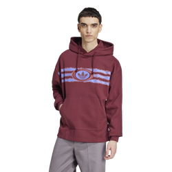Men's - adidas Originals 90s Archive Graphic Hoodie  - Blue/Maroon