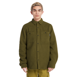 Men's - Timberland Utility Sherpa Overshirt - Olive/Olive