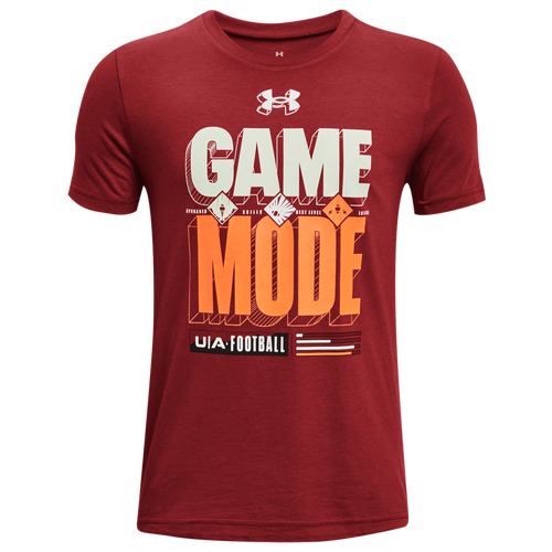 

Under Armour Boys Under Armour Game On Football Short Sleeve T-Shirt - Boys' Grade School Stadium Red/White Size XL