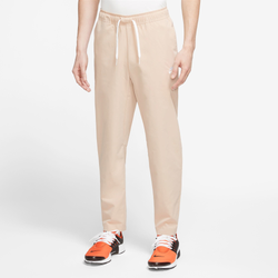 Men's - Nike Woven Taper Leg Pants - Beige/White