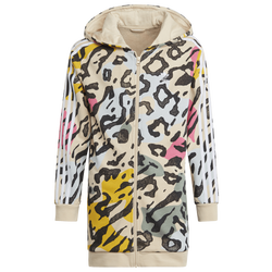 Filles, - adidas Chandail à capuchon avec glissière complète à imprimé intégral animalier Originals - Beige/Multi