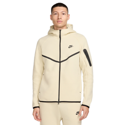 Men's - Nike Tech Fleece Full-Zip Windrunner Hoodie  - Beige/Black