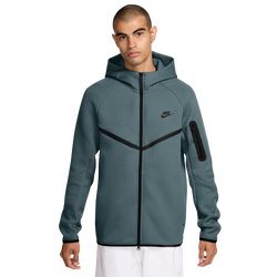 Men's - Nike Tech Fleece Full-Zip Windrunner Hoodie  - Green/Black