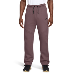Men's - Nike Tech Fleece Open Hem Pants  - Black/Brown