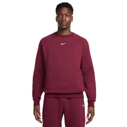 Men's - Nike NRG Nocta CS Fleece Crew  - Dark Beetroot/Adobe