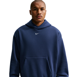 Men's - Nike Solo Basketball Pullover Concept Hoodie  - White/Navy