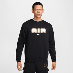 Men's - Nike NSW SW Air Fleece Crew - Black/White/Gold