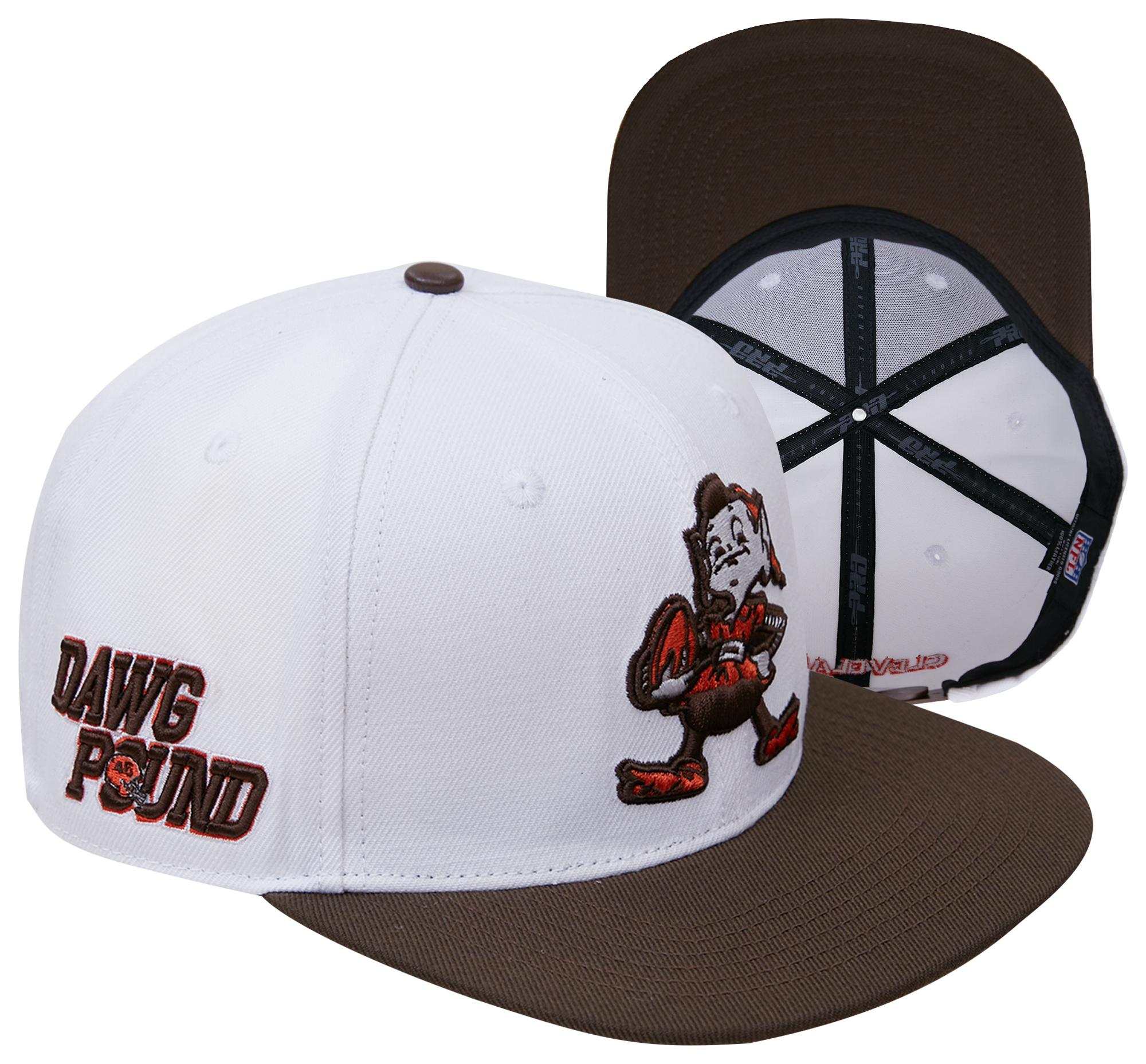 Men's Pro Standard Brown Cleveland Browns Logo II Snapback Hat