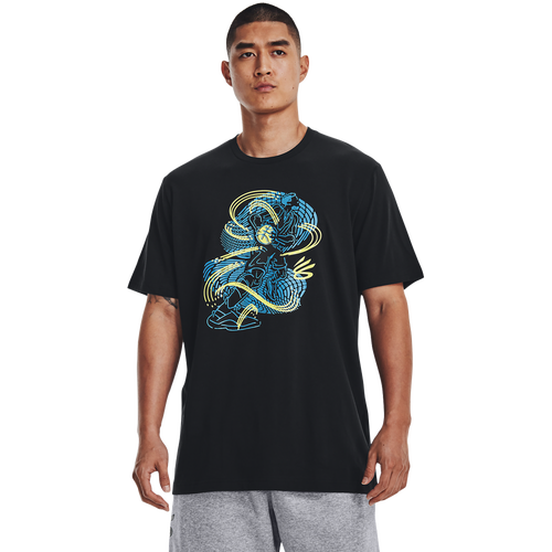 

Under Armour Mens Under Armour Curry Animated Sketch Short Sleeve T-Shirt - Mens Black/Capri Size L
