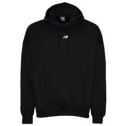 Men's - New Balance Oversized Center Embroidered Hoodie  - Black/White