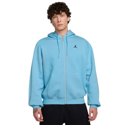 Men's - Jordan Brooklyn Oversize Full-Zip Hoodie  - Black/Blue Chill