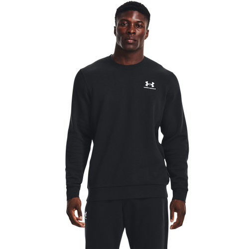 

Under Armour Mens Under Armour Essential Fleece Crew - Mens Black/White Size XL